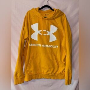 Under Armour Yellow Hoodie with White Logo